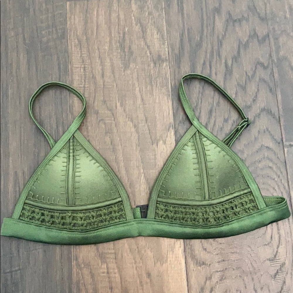 army green bikini top